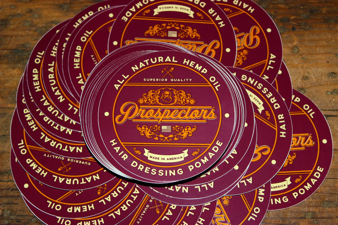 Product Stickers, Coal Mine Matte Pomade